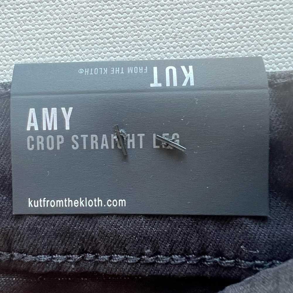 NWT KUT from the Kloth Women’s Jeans Size 2 Mia Toothpick Skinny Waxed Black (B3 - Picture 8 of 10